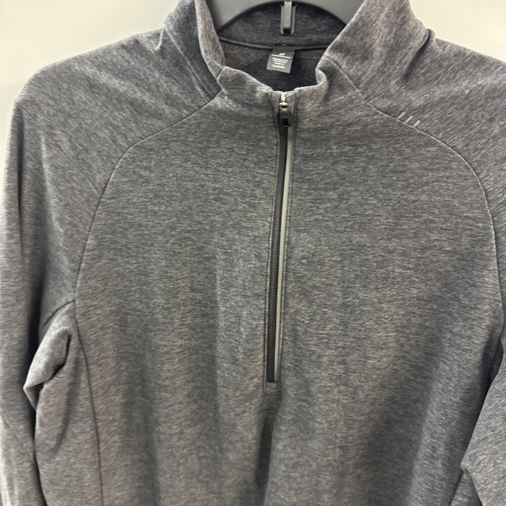 Lululemon Surge Warm 1/2 Zip Heathered Black Pullover Activewear Size M Mens - Picture 3 of 11